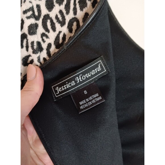 Jessica Howard Leapord Print Dress Size 8 Fit And Flare - Picture 5 of 5